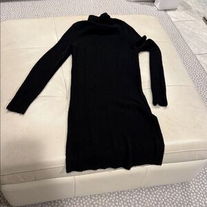 Olivaceous Black Knit Sweater Dress
